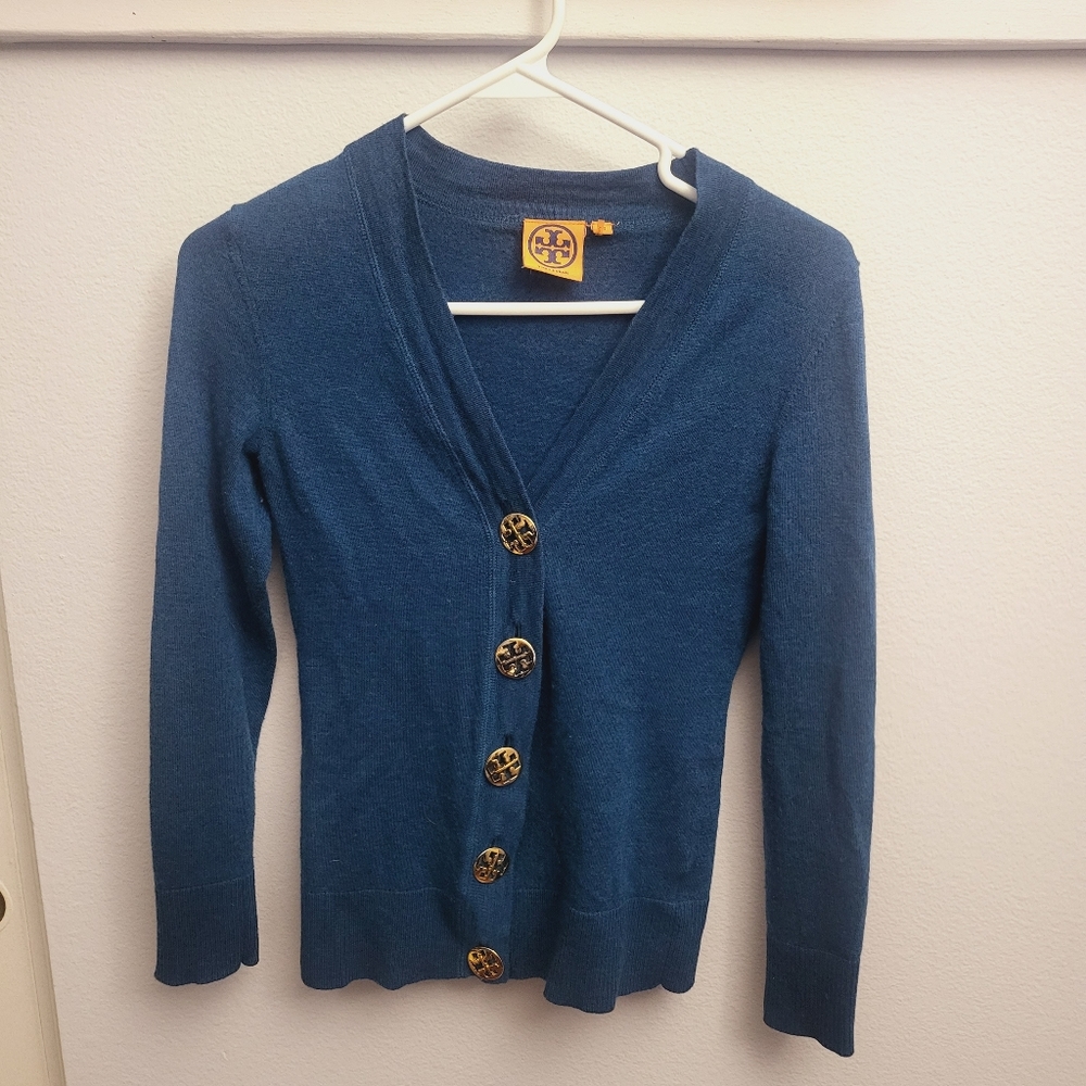 Tory Burch Cardegan Teal